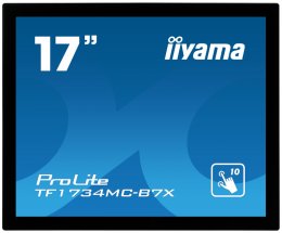 17" iiyama TF1734MC-B7X: TN, 1280x1024, capacitive, 10P, 350cd/ m2, VGA, DP, HDMI, IP65, černý  (TF1734MC-B7X)