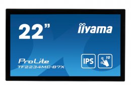 22" iiyama TF2234MC-B7X: IPS, FullHD, capacitive, 10P, 350cd/ m2, VGA, DP, HDMI, IP65, černý  (TF2234MC-B7X)