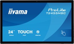 24" LCD iiyama T2455MSC-B2:IPS,FHD,P-CAP,HDMI  (T2455MSC-B2)