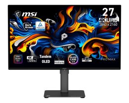 MSI PRO MAX / 271UPX12G / 26,5" / QD-OLED / 4K UHD / 120Hz / 0,03ms / Černá  (PRO MAX 271UPX12G)