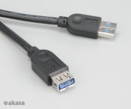 AKASA - prodlužovací kabel USB 3.0 typ A - 1,5 m  (AK-CBUB02-15BK)