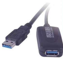 PremiumCord USB 3.0 repeater a prodluž. kabel 10m  (ku3rep10)
