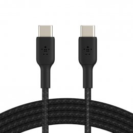 BELKIN kabel oplétaný USB-C - USB-C, 1m, černý  (CAB004bt1MBK)