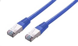 Kabel C-TECH patchcord Cat5e, FTP, modrý, 0,25m  (CB-PP5F-025B)