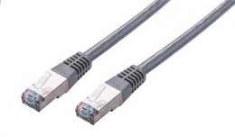 Kabel C-TECH patchcord Cat5e, FTP, šedý, 10m  (CB-PP5F-10)