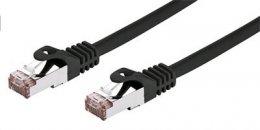 Kabel C-TECH patchcord Cat6, FTP, černý, 1m  (CB-PP6F-1BK)