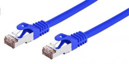 Kabel C-TECH patchcord Cat6, FTP, modrý, 1m  (CB-PP6F-1B)