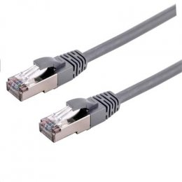 Kabel C-TECH patchcord Cat6a, S/ FTP, šedý, 0,25m  (CB-PP6A-025)