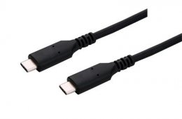 Kabel C-TECH USB 4.0, Type-C (CM/ CM), PD 100W, 40Gbps, 0,5m, černý  (CB-USB4-05B)