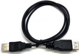 C-TECH USB A-A 1,8m 2.0 prodlužovací, černý  (CB-USB2AA-18-B)