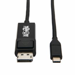 Tripplite Adaptér USB-C /  DisplayPort, uzamykatelný konektor, 4K 60Hz, HDR (Samec/ Samec), kabel 1.8m  (U444-006-DP-BE)