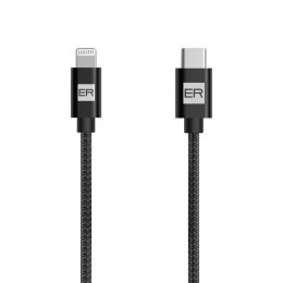 ER POWER kabel USB-C/ Lightning 120cm černý  (ERPWCL120BK)