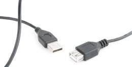 Gembird USB 2.0 extension cable, 0.75 m, black  (CC-USB2-AMAF-75CM/300-BK)