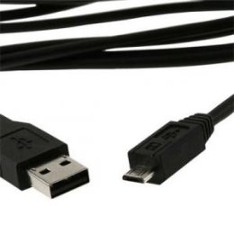 USB Kabel A Male/ Micro B Male 2.0 Black HQ 1,8m  (CCP-mUSB2-AMBM-6)