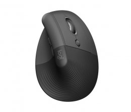 Logitech Lift / Vertikální / Optická / Pro praváky / 4 000 DPI / USB+BT / Grafitová  (910-006473)