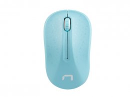 Natec optická myš TOUCAN/ 1600 DPI/ Cestovní/ Optická/ Bezdrátová USB/ Bílá-modrá  (NMY-1651)