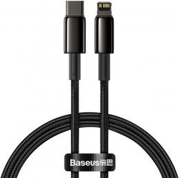 Baseus CATLWJ-01 Tungsten Gold Fast Charge Kabel USB-C to Lightning 20W 1m Black  (6953156232037)