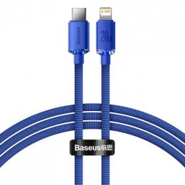 Baseus CAJY000203 Crystal Shine Series Datový Kabel USB-C - Lightning 20W 1,2m Blue  (6932172602758)