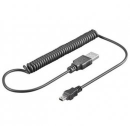PremiumCord Kabel USB 2.0, A-B mini 1.5m - kroucený 50cm až 150cm  (ku2m1akr)