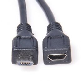 PremiumCord Kabel prodlužovací micro USB 2.0 male-female, černý 5m  (ku2me5f)