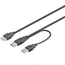 PremiumCord USB 2.0 napájecí Y kabel A/ M+A/ M-A/ F  (ku2y01)