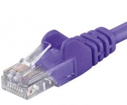 Patch kabel UTP RJ45-RJ45 level 5e 0.5m, fialová  (sputp005V)