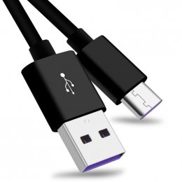 PremiumCord Kabel USB 3.1 C/ M - USB 2.0 A/ M, Super fast charging 5A, černý, 1m  (ku31cp1bk)