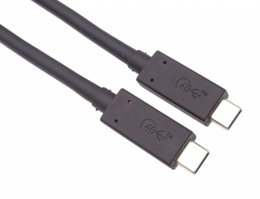 PremiumCord USB4™ 40Gbps 8K@60Hz kabel Thunderbolt 3 certifikovaný USB-IF 1m  (ku4cx10bk)