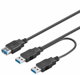 PremiumCord USB Y kabel A/ Male + A/ Male + A/ Female  (KU3Y02)