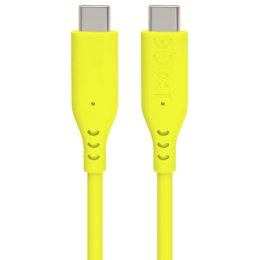 PremiumCord silikonový USB-C 60W, žlutý, 1.5m  (ku31sa15y)