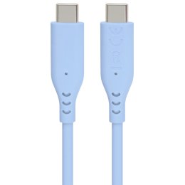 PremiumCord silikonový USB-C 60W, modrý, 1.5m  (ku31sa15b)