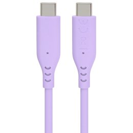 PremiumCord silikonový USB-C 60W, fialový, 1.5m  (ku31sa15v)
