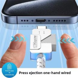 PremiumCord USB-C kabel s tlačítkem pro odpojení  (ku31co2)