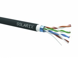 Instalační kabel Solarix CAT5E FTP PVC+PE Fca dvojitý plášť 305m/ cívka SXKD-5E-FTP-PVC+PE  (27655197)