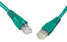 SOLARIX patch kabel CAT5E UTP PVC 0,5m zelený non-snag proof  (28350059)