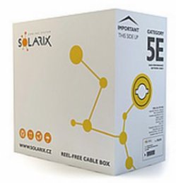 Kabel licna Solarix CAT5E UTP PVC šedý 305m/ box SXKL-5E-UTP-PVC  (27800302)