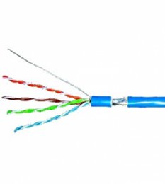 Kabel F/ UTP Cat.5e 4x2xAWG24, LS0H plášt modrý, box 305m  (HSEKF424H1)