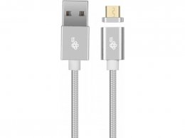 TB Touch magnetický kabel Micro USB stříbrný 1m  (AKTBXKUMMAG001S)