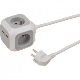 ALEA-Power USB-nabíječka Plug Block 4-cestný 1,40 m H05VV-F 3G1.5 TYPE E 1150101  (1150101)