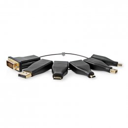 HDMI™ Adaptér | DisplayPort Zástrčka / DVI-D 24+1 Zástrčka / HDMI ™ Mini Connector / Mikro konektor HDMI ™ / Mini DisplayPort Zástrčka / USB-C™ Zástrčka  CCGB34999BK  (CCGB34999BK)