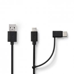 Kabel 2 v 1 | USB 2.0 | USB-A Zástrčka  CCGL60610BK10  (CCGL60610BK10)