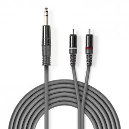 Stereo Audio Kabel | Muž 6,35 mm  COTH23300GY15  (COTH23300GY15)