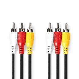 Kompozitní video kabel | 3x RCA Zástrčka  CVGP24300BK100  (CVGP24300BK100)