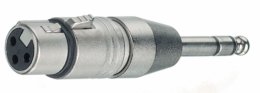 Adaptér XLR 6.35mm Zástrčka - XLR 3kolíkový Zásuvka Stříbrná NTR-NA3FP  (NTR-NA3FP)