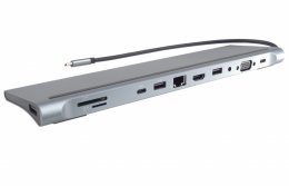 PremiumCord USB-C Full Size MST Dokovací stanice vhodná pod notebook  (ku31dock17)