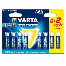 Alkalická Baterie AAA 1.5 V High Energy 8-Propagační Blistr VARTA-4903SO  (VARTA-4903SO)