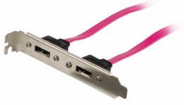 Kabel SATA 3 Gb/s Interní 2x SATA 7kolíkový Zásuvka - 2x SATA 7kolíkový Držák 0.50 m Červená VLCP73800R05  (VLCP73800R05)