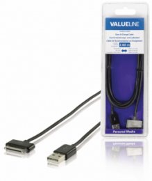 Synchronizační a Nabíjecí Kabel Apple Dock 30kolíkový - USB A Zástrčka 2.00 m Černá VLMB39100B20  (VLMB39100B20)
