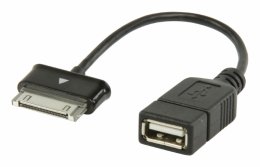 Synchronizační a Nabíjecí Kabel Samsung 30kolíkový Zástrčka - USB A Zásuvka 0.20 m Černá VLMP39205B0.20  (VLMP39205B0.20)