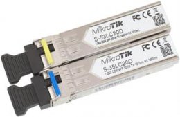 MikroTik pár SFP S-3553LC20D, SM, 20km, 1.25G, 1x LC  (S-3553LC20D)